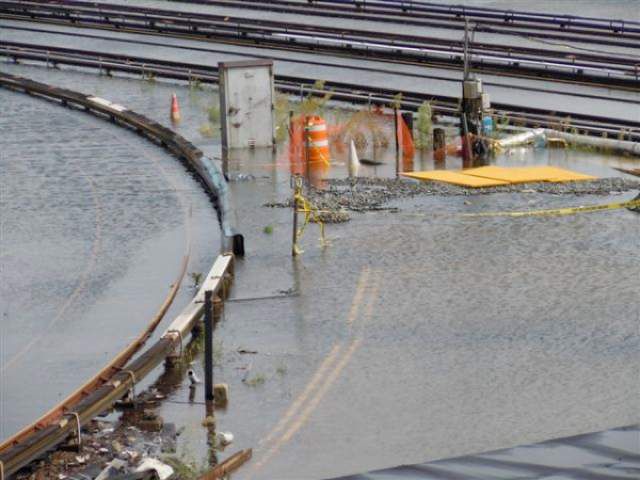 Irene's aftermath at the Coney Island rail yard